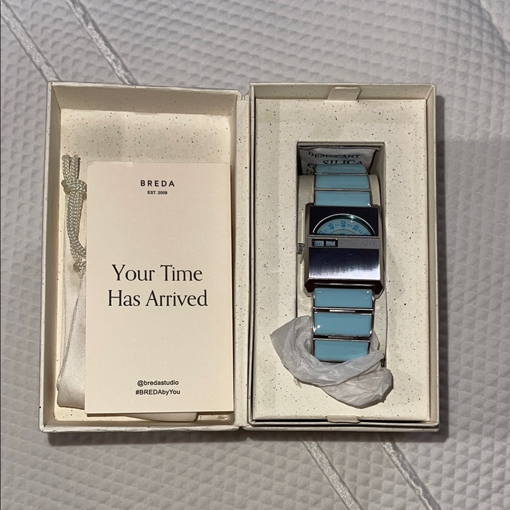 BREDA SILVER/AQUA WATCH